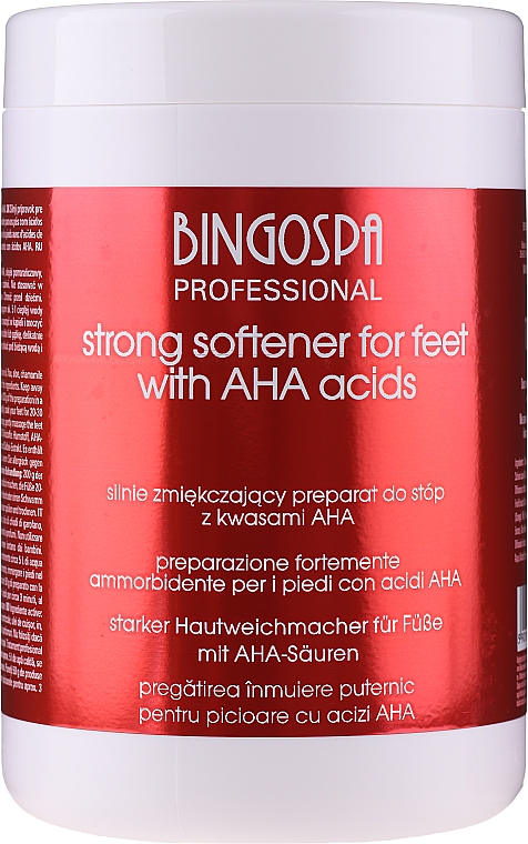 Silnie zmiękczający preparat do stóp z kwasami AHA - BingoSpa Strong Softener for Feet with AHA Acids — Zdjęcie N1