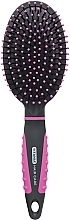 Kup Szczotka do włosów owalna, 11 rzędów, czarno-różowa - Titania Hair Care Pneumatic Hair Brush Oval