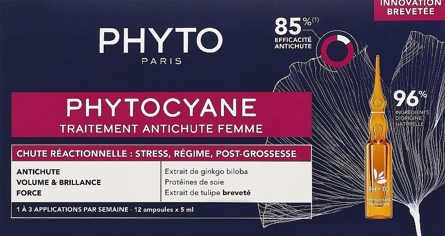 Ampułki przeciw wypadaniu włosów - Phyto Phytocyane Treatment — Zdjęcie N1