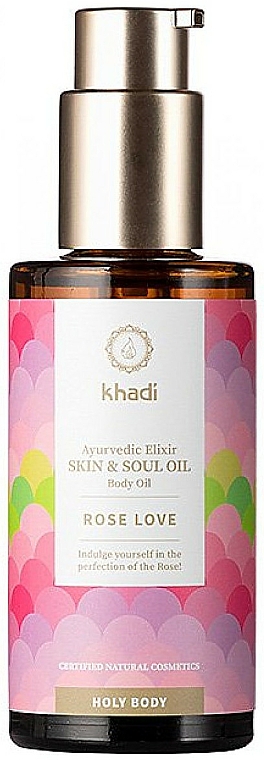Odmładzający olejek do ciała - Khadi Ayurvedic Elixir Skin & Soul Oil Rose Love — Zdjęcie N1