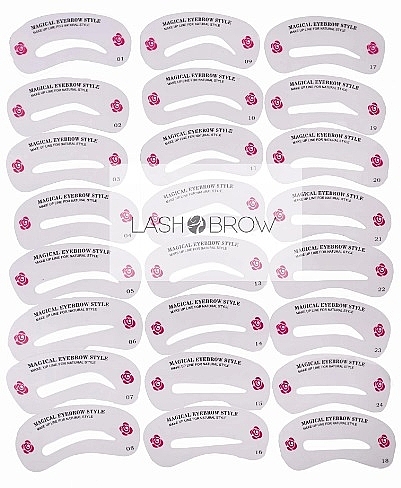 Szablon do brwi, 24 kształty - Lash Brow — Zdjęcie N1