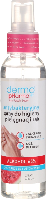 Antybakteryjny spray do higieny i pielęgnacji rąk o zapachu arbuza - Dermo Pharma — Zdjęcie N1