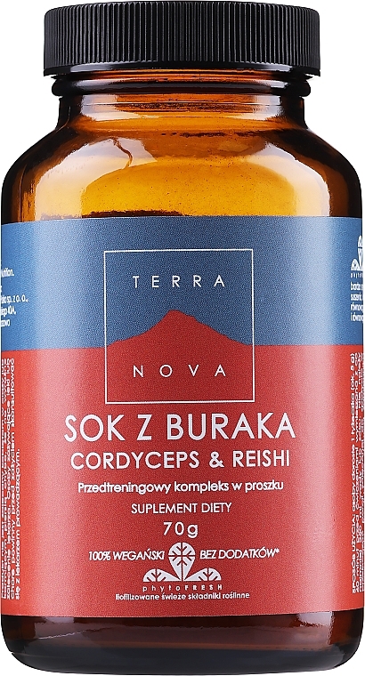 PRZECENA! Suplement diety Sok z buraków - Terranova Beetroot Juice, Cordyceps & Reishi * — Zdjęcie N1