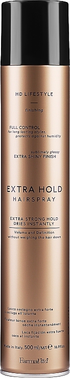 Lakier do stylizacji włosów - Farmavita HD Extra Strong Hold Hair Spray — Zdjęcie N1