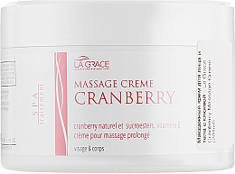 Krem do masażu twarzy i ciała z żurawiną - La Grace Cranberry Massage Creme — Zdjęcie N3