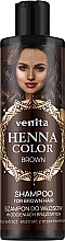 Szampon do włosów ciemnych z ekstraktem z orzecha włoskiego - Venita Henna Color Shampoo Brown — Zdjęcie N1