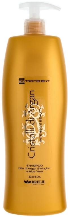 Nawilżający szampon do włosów Olej arganowy i aloes - Brelil Bio Traitement Cristalli d'Argan Shampoo Intensive Beauty