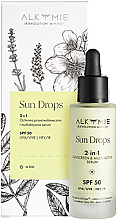 Ochrona przeciwsłoneczna i multiaktywne serum 2 w 1 - Alkmie Sun Drops Sunscreen & Multi-Active Serum SPF 50 — Zdjęcie N1