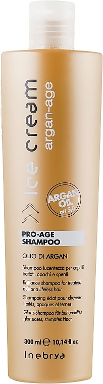 Szampon z olejem arganowym do włosów pozbawionych życia - Inebrya Ice Cream Argan-Age Pro-Age Shampoo — Zdjęcie N4