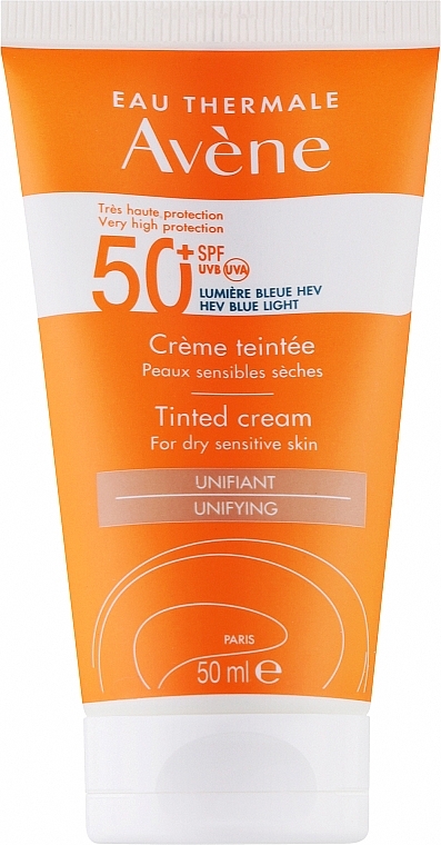 Podkład przeciwsłoneczny do suchej skóry wrażliwej - Avene Tinted Creme SPF50+