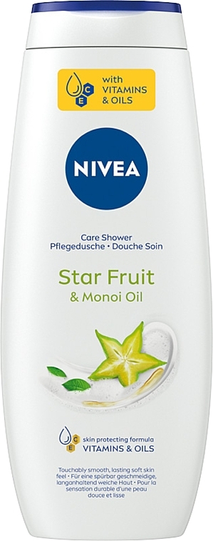 Żel pod prysznic Karambola i olej monoi - NIVEA Care & Star Fruit Shower Gel