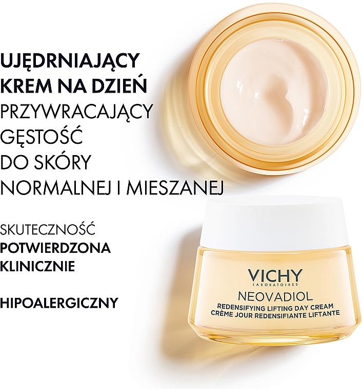 Krem na dzień przed menopauzą do skóry normalnej i mieszanej - Vichy Neovadiol Redensifying Lifting Day Cream — Zdjęcie N4