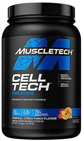 Suplement diety Kreatyna, cytrusy tropikalne - Muscletech Cell-Tech Creatine Tropical Citrus Punch — Zdjęcie N1