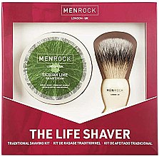 Kup Zestaw prezentowy do golenia dla mężczyzn - Men Rock The Life Shaver Sicilian Lime Kit (brush 1 pcs + sh/cr 100 ml)