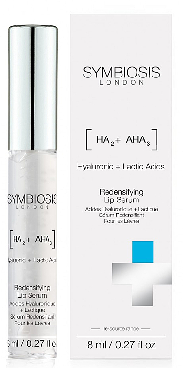Rewitalizujące serum do ust Kwas hialuronowy i kwas mlekowy - Symbiosis London Redensifying Lip Serum — Zdjęcie N1