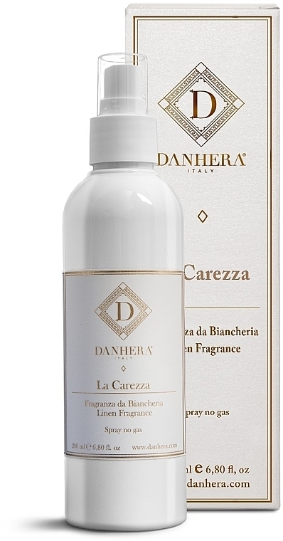 Perfumowany spray do tekstyliów i mebli - Danhera La Carezza Linen Fragrance — Zdjęcie N1