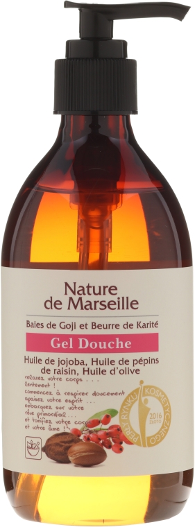 Żel pod prysznic o zapachu jagód goji i masła shea Odświeżenie i pielęgnacja - Nature de Marseille — Zdjęcie N1