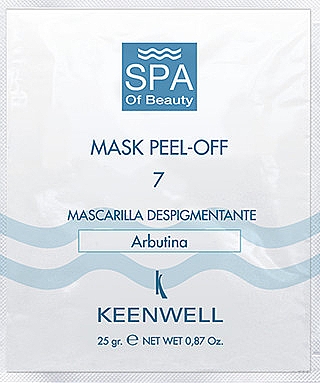 Alginatowa maska wybielająca do twarzy - Keenwell Spa Of Beauty Peel Off Mask Number 7 Whitening with Arbutine — Zdjęcie N1