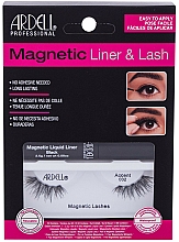 Kup Zestaw - Ardell Magnetic Lash & Liner Lash Accent 002 (eye/liner/2.5g + lashes/2pc)