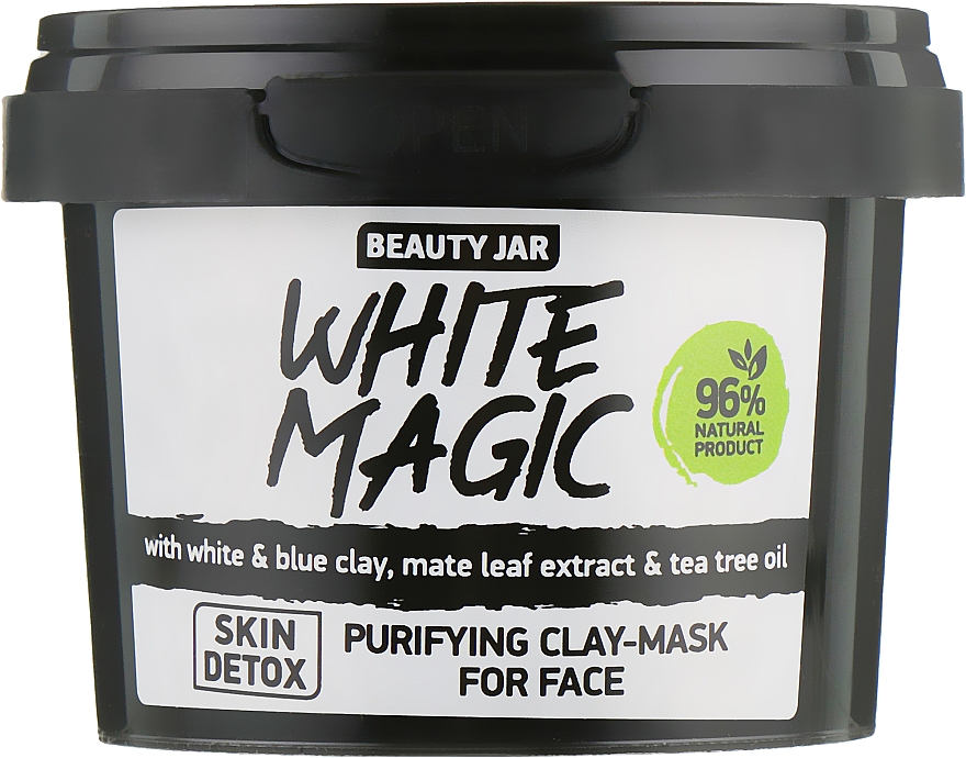 Oczyszczająca maska do twarzy z wyciągiem z liści mate - Beauty Jar White Magic — Zdjęcie N2