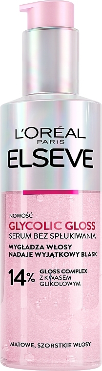 Serum do włosów lśniących bez spłukiwania - L’Oréal Paris Elseve Glycolic Gloss — Zdjęcie N1