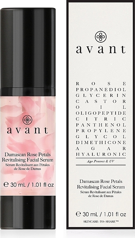 Rewitalizujące serum do twarzy z płatkami róży damasceńskiej - Avant Damascan Rose Petals Revitalising Facial Serum — Zdjęcie N1