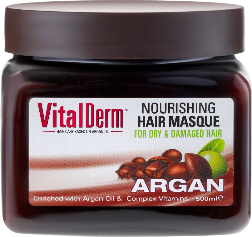 Maska do włosów farbowanych i rozjaśnianych - VitalDerm Argan