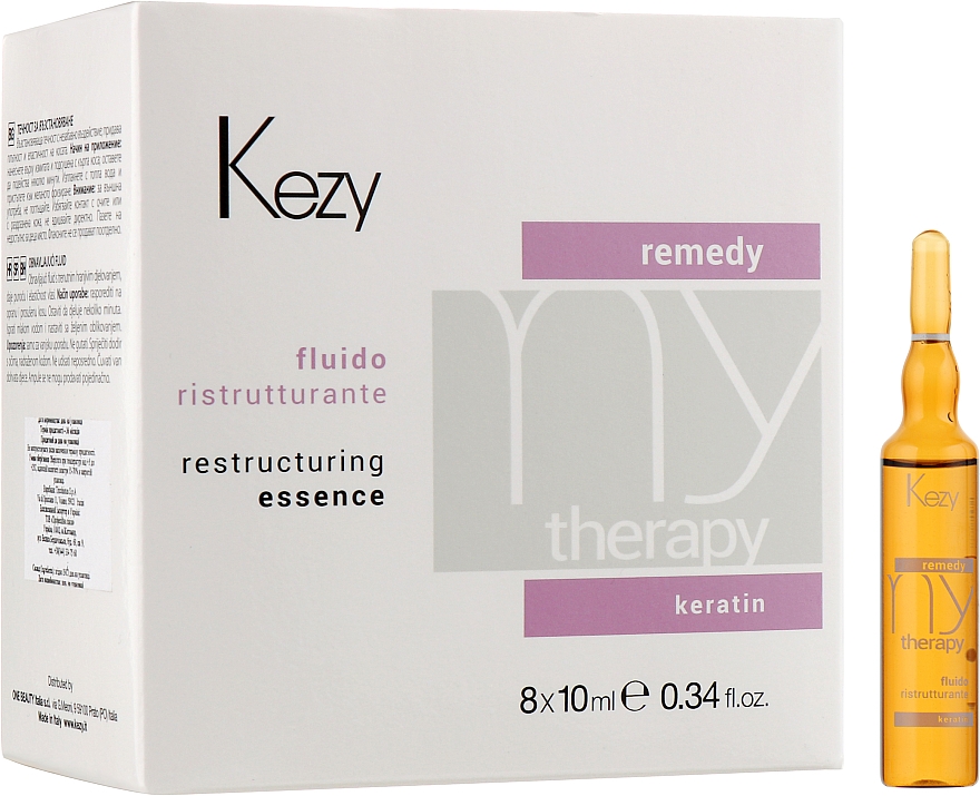 Ampułki rewitalizujące z proteinami do włosów - Kezy Remedy Restructuring Essence — Zdjęcie N2