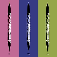 Podwójny eyeliner - NYX Professional Makeup Beetlejuice Pinstripe Duo Liner — Zdjęcie N9