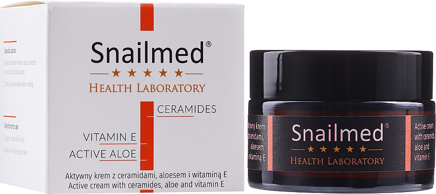 Nawilżający krem silnie odżywczy do twarzy z ceramidami, aloesem i witaminami - Snailmed Health Laboratory  — Zdjęcie N2