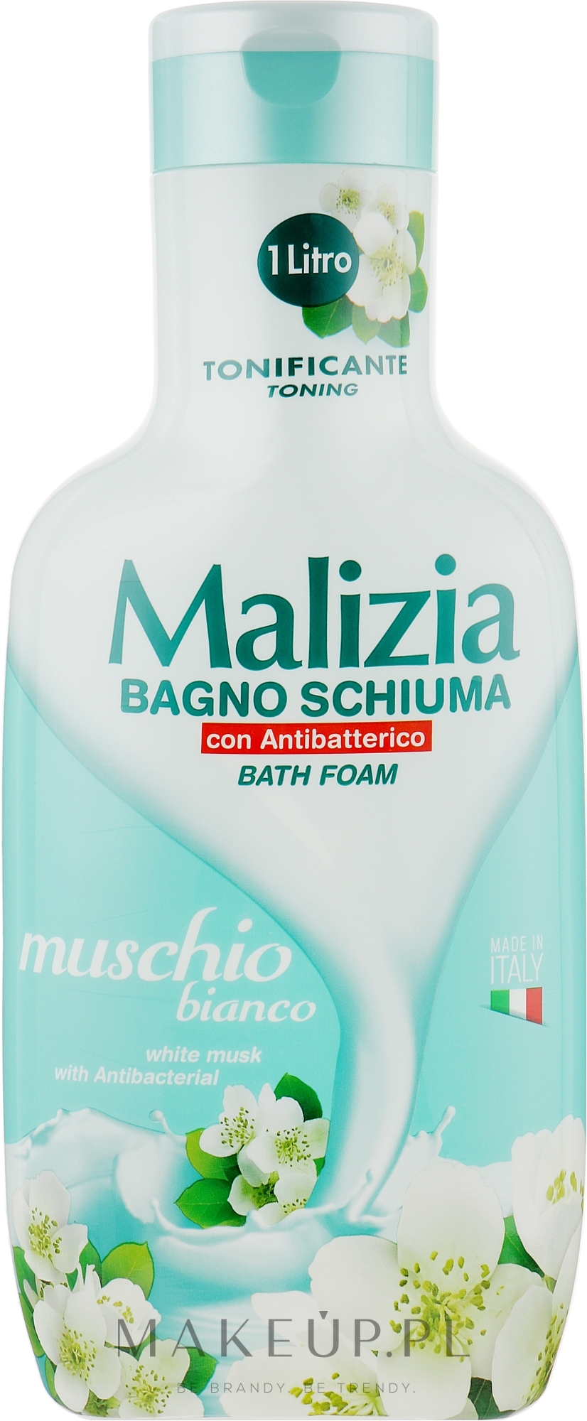 Płyn do kąpieli Białe piżmo - Malizia Bath Foam White Musk — Zdjęcie 1000 ml