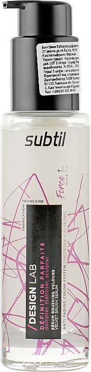 Serum do stylizacji włosów - Laboratoire Ducastel Subtil Design Lab Serum Brushing Velours