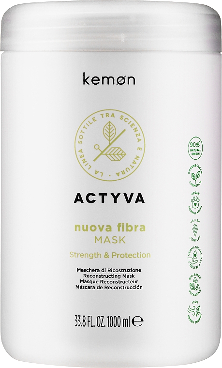 Maska do włosów słabych i zniszczonych - Kemon Actyva Nuova Fibra Mask — Zdjęcie N3