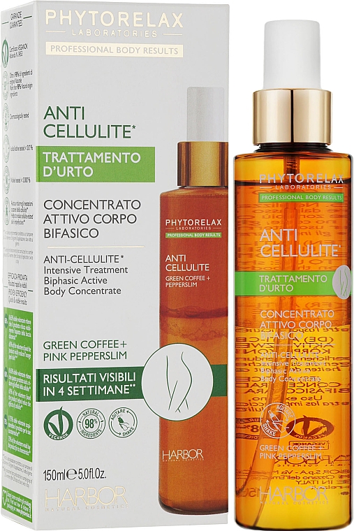 Dwufazowy koncentrat antycellulitowy do ciała - Phytorelax Laboratories Anti-Cellulite Intensive Treatment Biphasic Active Body Concentrate — Zdjęcie N2