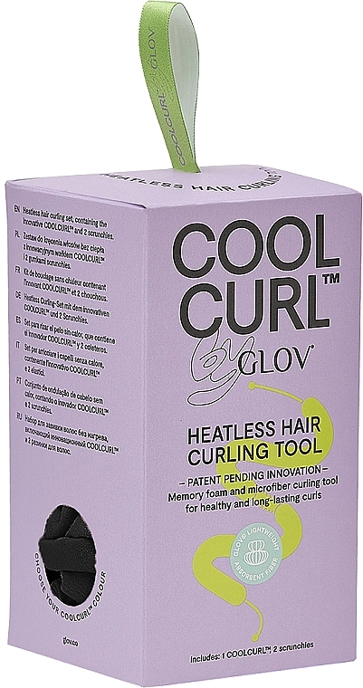 Zestaw do kręcenia włosów bez użycia ciepła, różowy - Glov COOLCURL™ Box Pink — Zdjęcie N2