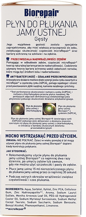 PRZECENA! Antybakteryjny płyn do płukania jamy ustnej - Biorepair Plus Oral Care Rapairs And Protects Teeth And Gums * — Zdjęcie N3