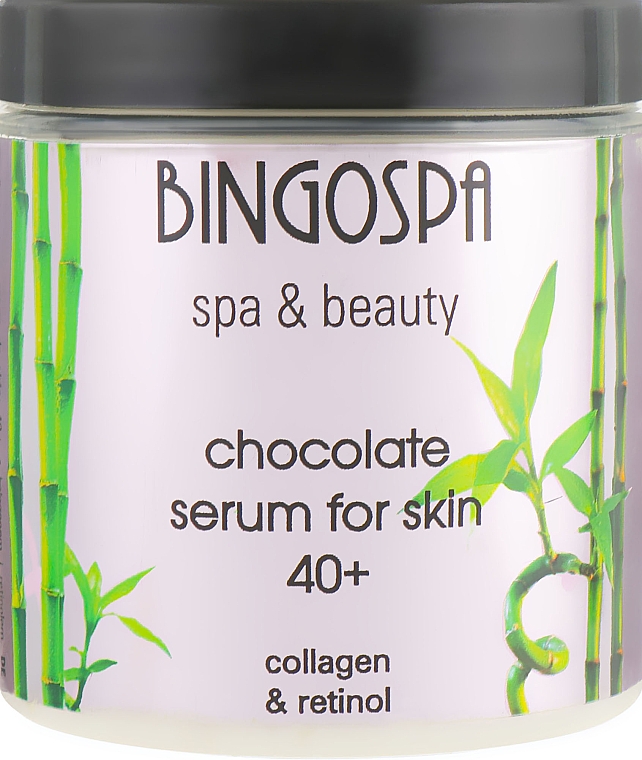 Czekoladowe serum do skóry 40+ z kolagenem i retinolem - BingoSpa Chocolate Skin Serum — Zdjęcie N1