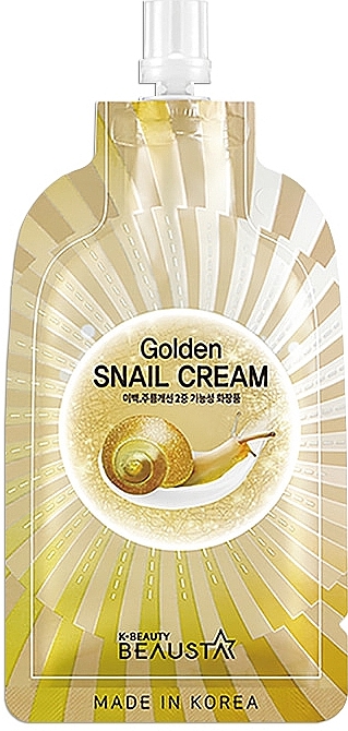 Regenerujący krem do twarzy z mucyną ślimaka - Beausta Golden Snail Cream — Zdjęcie N1