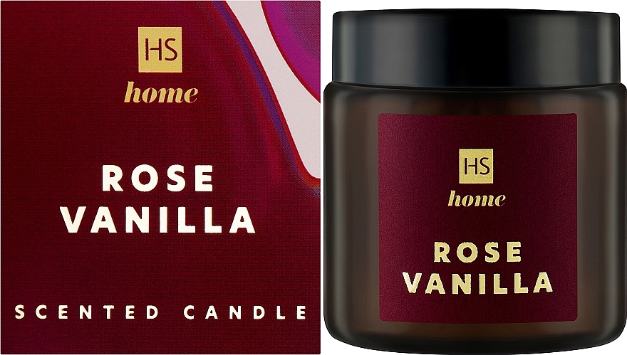 Naturalna zapachowa świeca z wosku sojowego o zapachu róży i wanilii - HiSkin Home — Zdjęcie N2