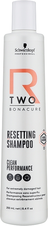 Odbudowujący szampon do włosów zniszczonych - Schwarzkopf Professional Bonacure R-TWO Resetting Shampoo — Zdjęcie N1