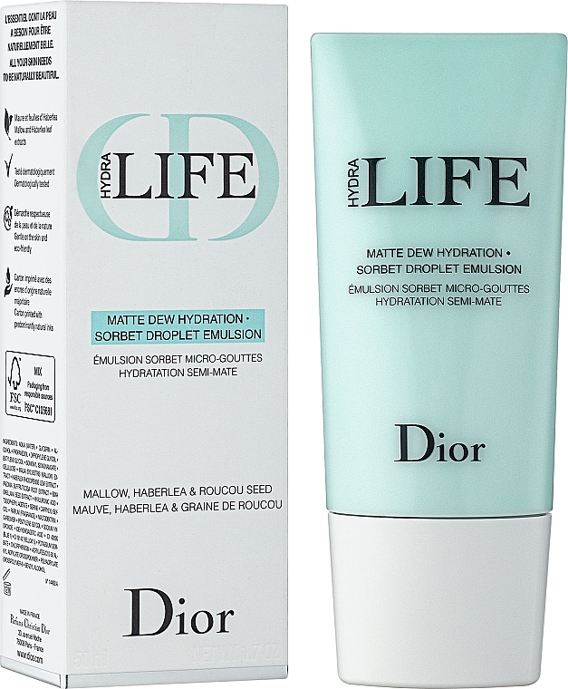 Matująco-nawilżająca emulsja do twarzy - Dior Hydra Life Sorbet Emulsion  — Zdjęcie N1