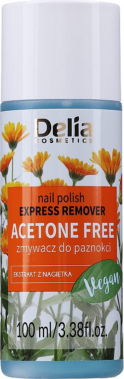 Zmywacz do paznokci naturalnych i sztucznych bez acetonu - Delia Acetone Free Nail Polish Remover for Natural and Artificial Nails