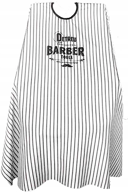 Peleryna fryzjerska, 135 x 145 cm, biała - Barbertime Tools — Zdjęcie N1
