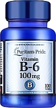 Suplement diety Witamina B6, 100 mg - Puritan's Pride Vitamin B-6 100 mg — Zdjęcie N1