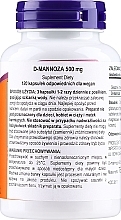 Naturalny suplement, 120 kapsułek - Now Foods D-Mannose — Zdjęcie N2