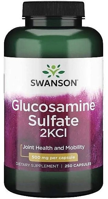 Suplement diety Siarczan glukozaminy 2KCl, 500 mg. - Swanson Glucosamine Sulfate 2KCL — Zdjęcie N1