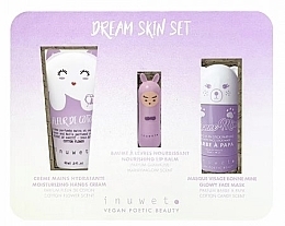 Kup Zestaw - Inuwet Dream Skin Set (lip/balm/3.5g+h/cr/60ml+f/mask/30ml)