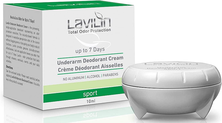 Dezodorant w kremie Sport, 7 dni - Lavilin 7 Day Underarm Deodorant Cream Sport — Zdjęcie N1