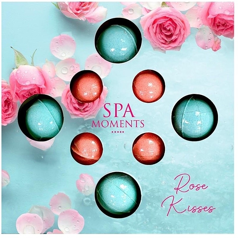 Zestaw kul do kąpieli - Spa Monents Rose Kisses Set (bath/bomb/4x30g + bath/bomb/4x20g) — Zdjęcie N1