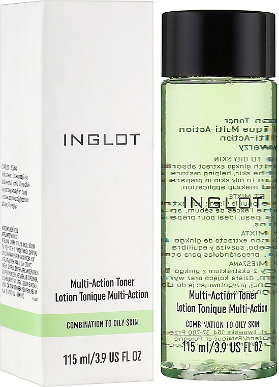 Wielofunkcyjny toner do skóry mieszanej i tłustej - Inglot Multi-Action Toner Combination To Oil Skin — Zdjęcie N2